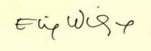 Signature of Elie Wiesel
